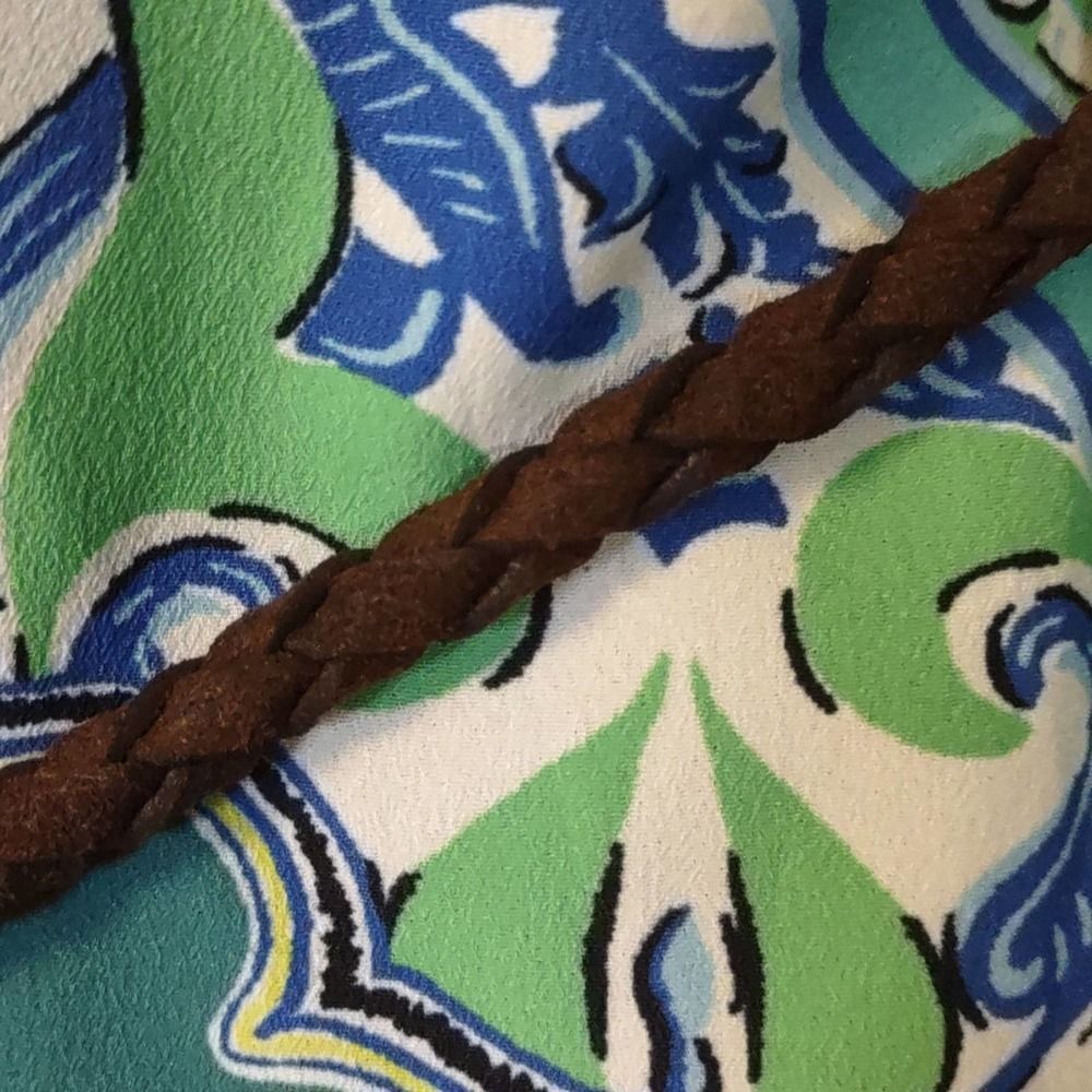 Hale Bob Mandala Paisley Belted Shift Dress in Teal Small $290 - Picture 5 of 10